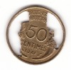 Dcoupe dans une pice 50 centimes 1941