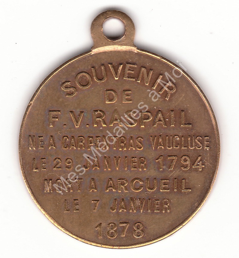 Souvenir de Franois Vincent RASPAIL - 1878