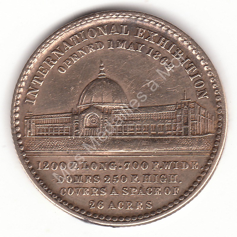 Exposition Internationale de Londres 1862 - Mdaillette anglaise