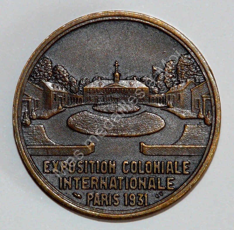Exposition Coloniale Internationale - 1931 - Amrique - Flan mat patine noire