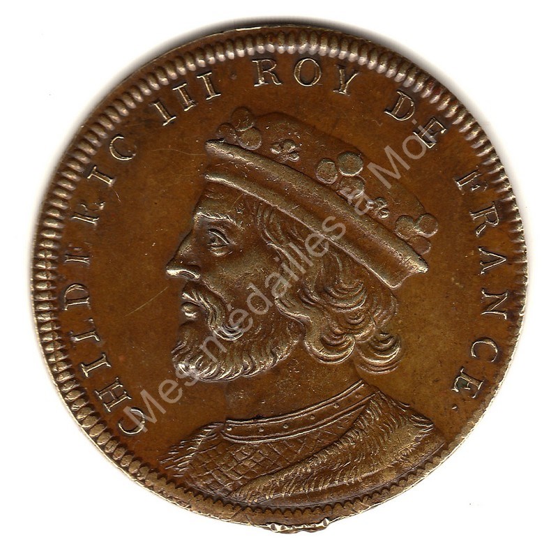CHILDERIC III - Srie mtallique des rois de France N 21 - (749)