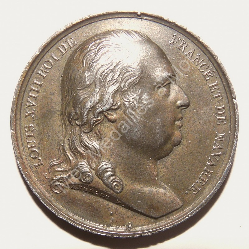 Louis XVIII - Charte constitutionnelle - 1814 - Bramsen 1468, Julius 3022-3023