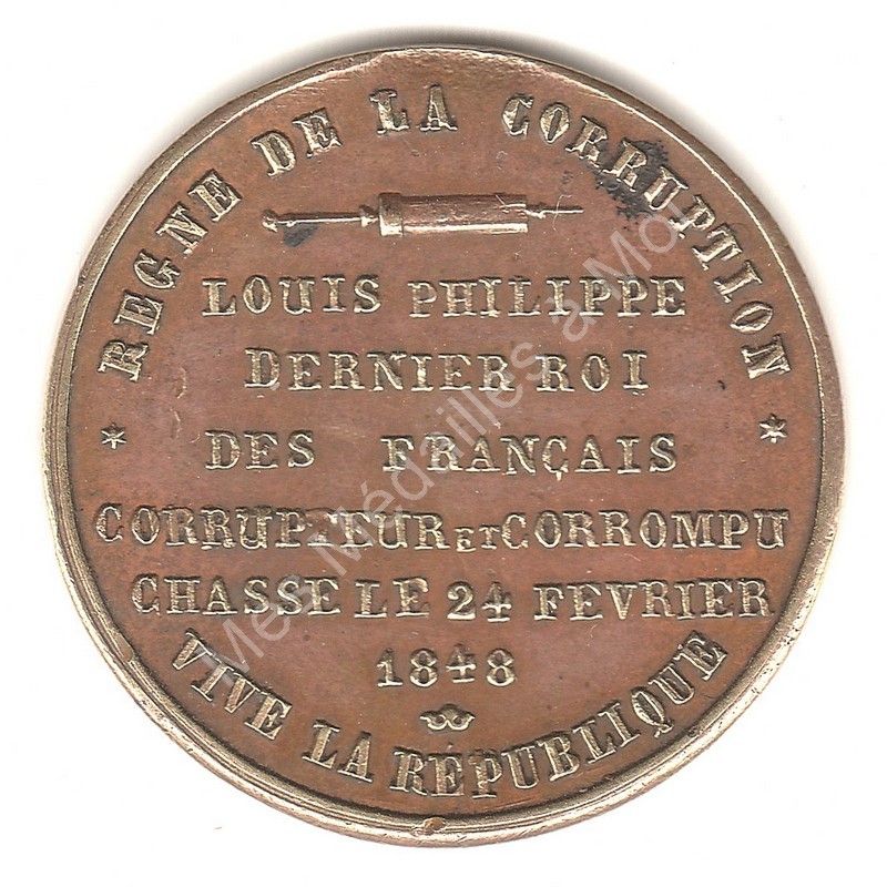 Louis-Philippe - Mdaille rpublicaine - 1848