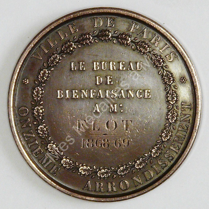 Auget de Montyon - Bureau de Bienfaisance - Caqu - 1869 