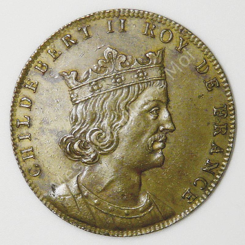 Childebert II - Srie mtallique des rois de France 
N17 - Emission de Louis XVIII