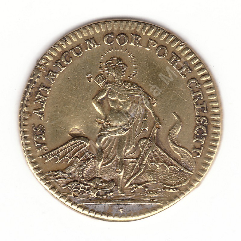 LOUIS XV - Apollon de face foulant aux pieds un monstre ailé (b) LOUIS XV - Apollon de face foulant aux pieds un monstre ailé (b)