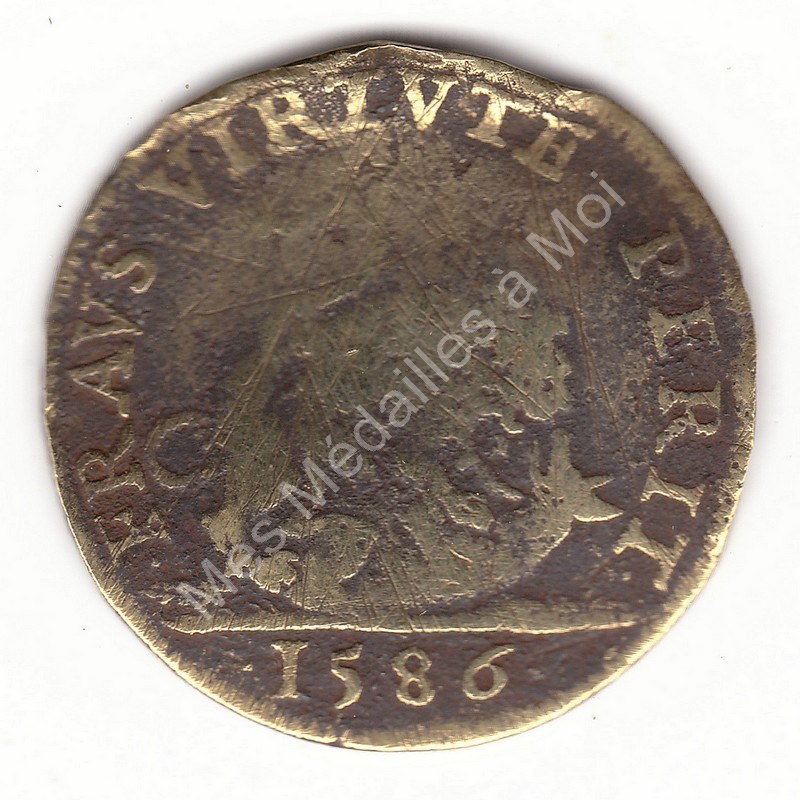 Henri III - Revers de Nicolas Le Camus - 1586 Henri III - Revers de Nicolas Le Camus - 1586