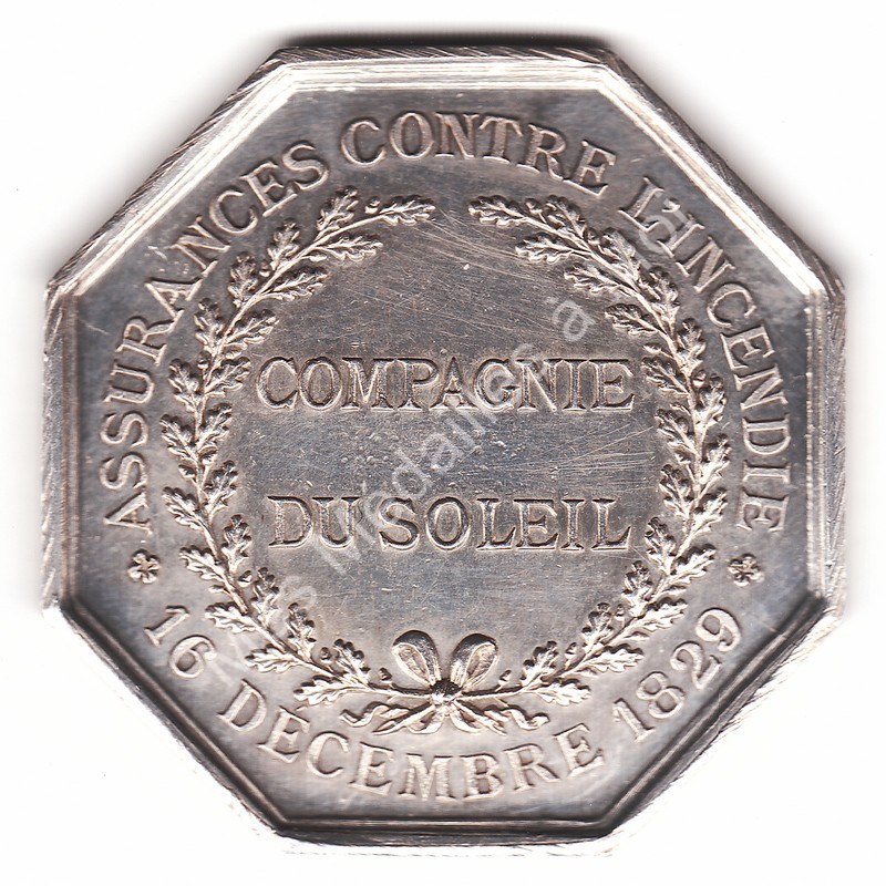 Assurances - Compagnie du Soleil - 1829
