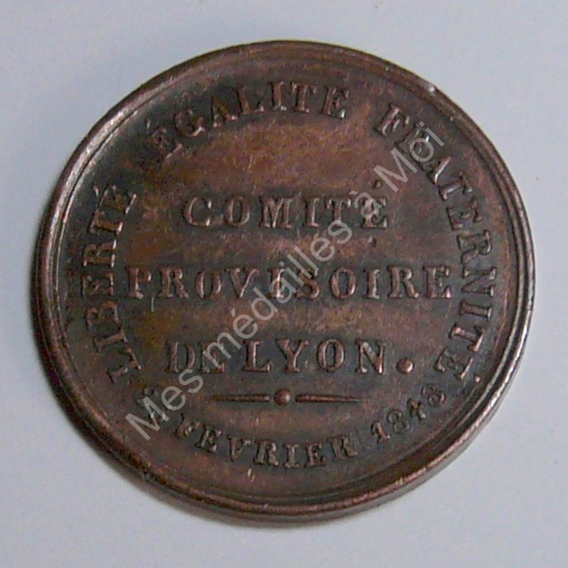 Comit provisoire de Lyon (1) - Jeton de prsence - 1848