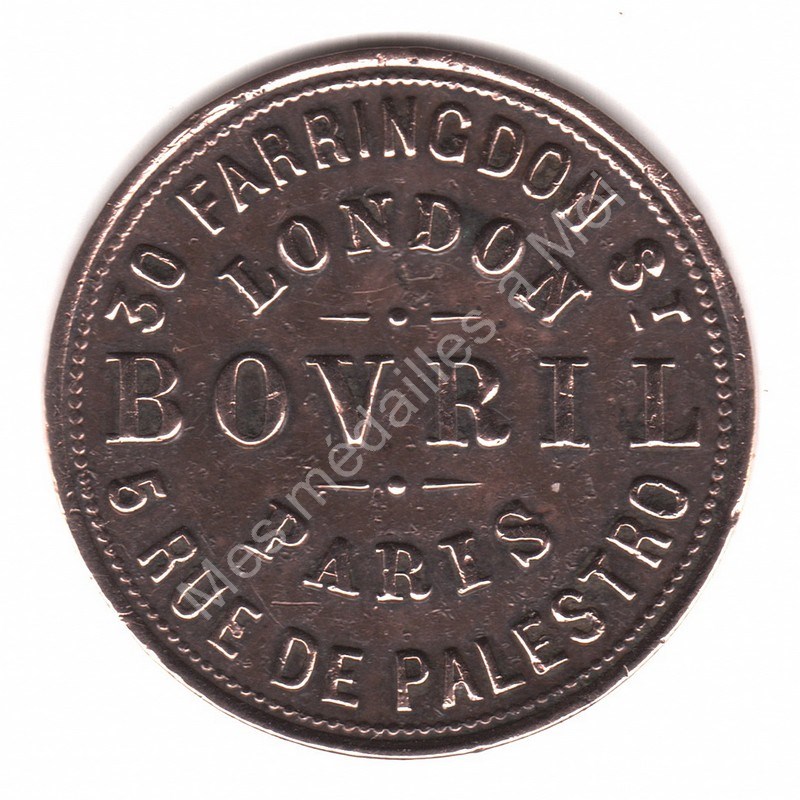 Jeton publictaire - BOVRIL - Le plus merveilleux aliment du siècle Jeton publictaire - BOVRIL - Le plus merveilleux aliment du siècle