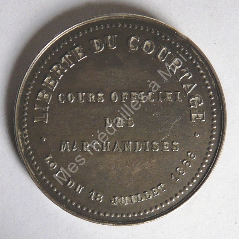 LYON - Libert du Courtage - Cours officiel des marchandises (1866)