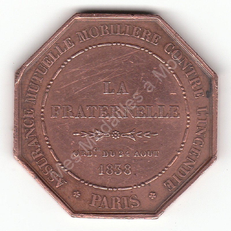 ASSURANCE MUTUELLE INCENDIE LA FRATERNELLE - 1838 ASSURANCE MUTUELLE INCENDIE LA FRATERNELLE - 1838
