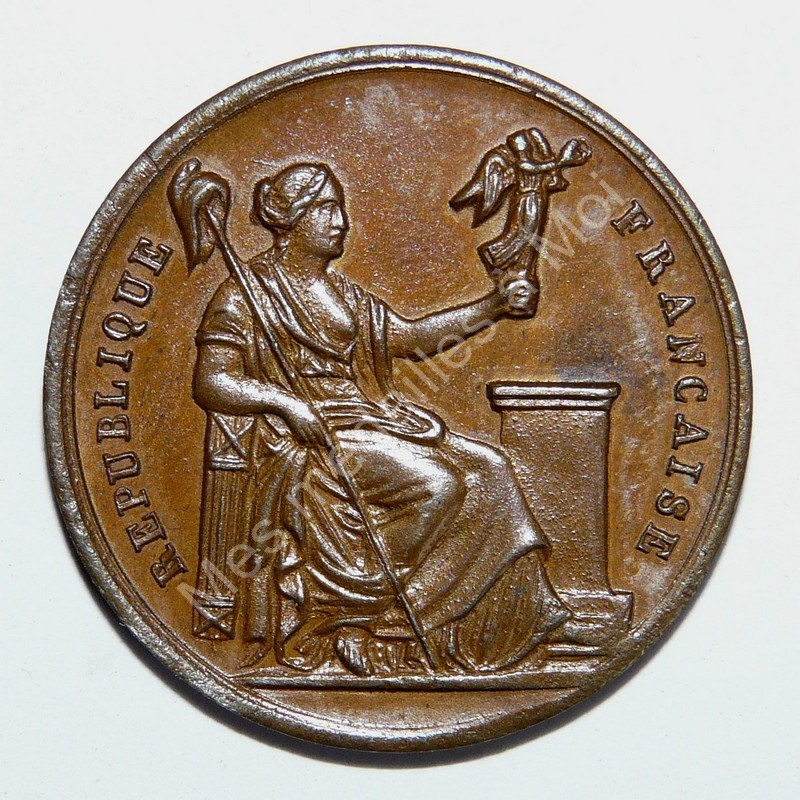 DEUXIÈME RÉPUBLIQUE - Jeton de présence, Comité provisoire de Lyon (2) - 1848 DEUXIÈME RÉPUBLIQUE - Jeton de présence, Comité provisoire de Lyon (2) - 1848