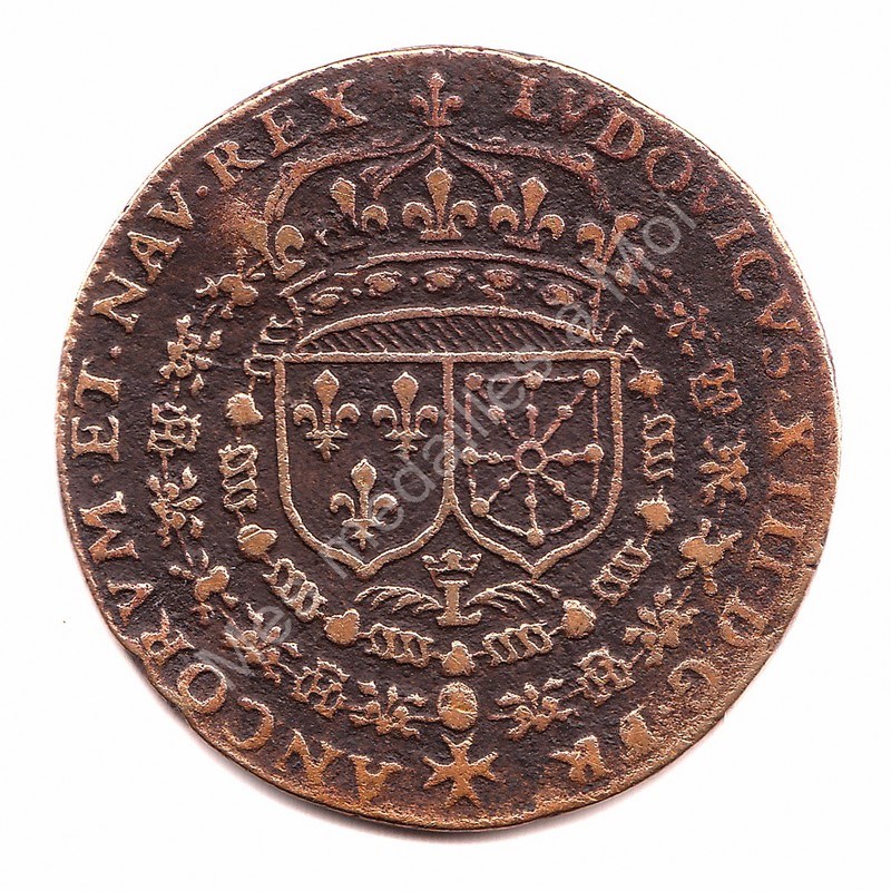 Louis XIII- Chambre des monnaies - (ca 1639 ?) - Jeton banal des monnayeurs (var) Louis XIII- Chambre des monnaies - (ca 1639 ?) - Jeton banal des monnayeurs (var)