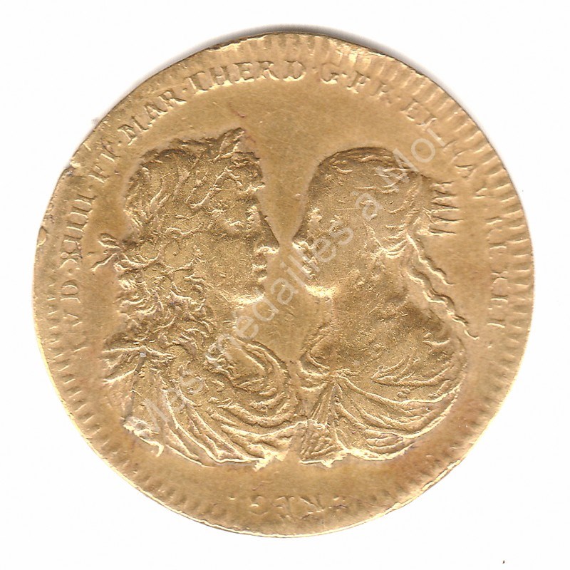 Louis XIV et M.T. d'Autriche - Mariage du roi - Minerve - (ca 1660) Louis XIV et M.T. d'Autriche - Mariage du roi - Minerve - (ca 1660)
