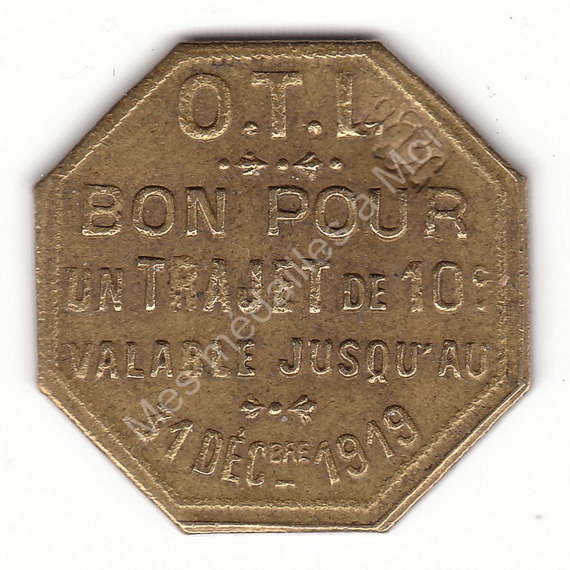Transports O.T.I. - Bon pour un trajet - 1919 Transports O.T.I. - Bon pour un trajet - 1919