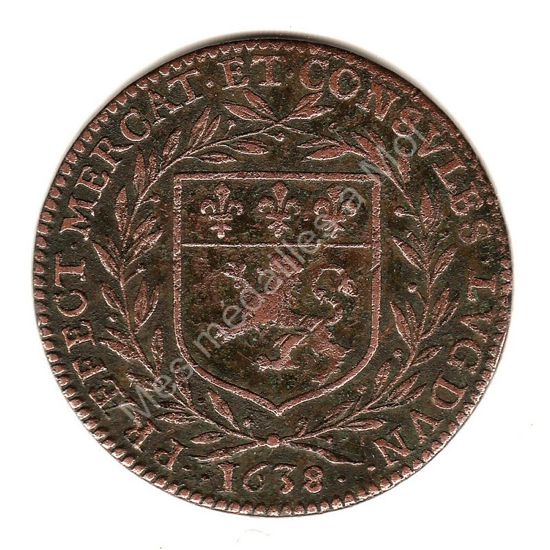 Lyon - Offert par le Consulat aux Trésoriers de France de la Généralité de Lyon - 1638 Lyon - Offert par le Consulat aux Trésoriers de France de la Généralité de Lyon - 1638