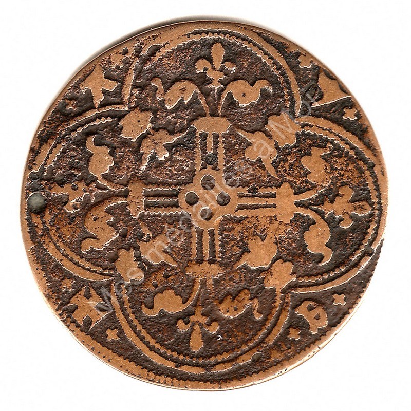 Jeton de compte à la couronne. XV°S. Jeton de compte à la couronne. XV°S.