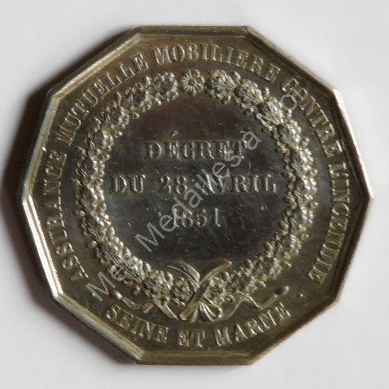 Assurance mutuelle mobilière contre l'incendie - Seine et Marne - 1851 Assurance mutuelle mobilière contre l'incendie - Seine et Marne - 1851