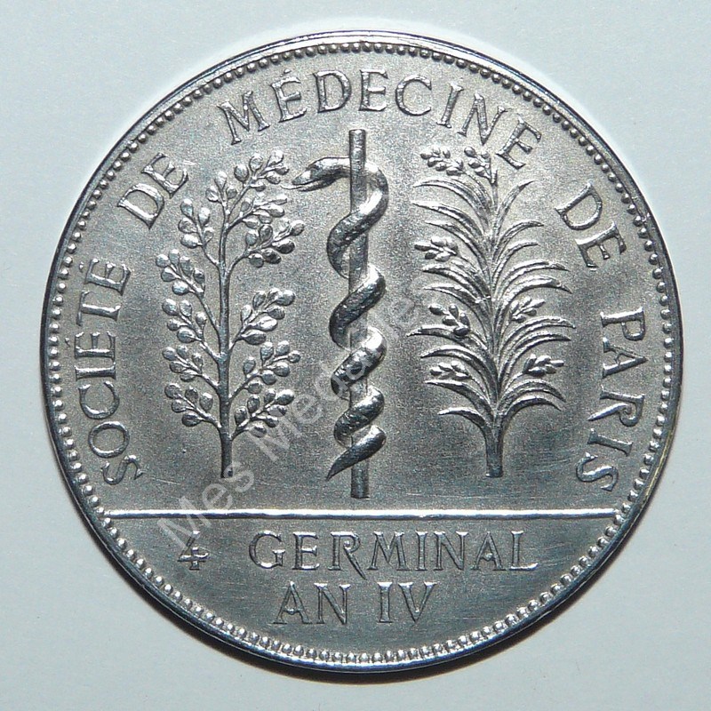 Société de Médecine de Paris - 4 Germinal AN IV - 1896 Société de Médecine de Paris - 4 Germinal AN IV - 1896
