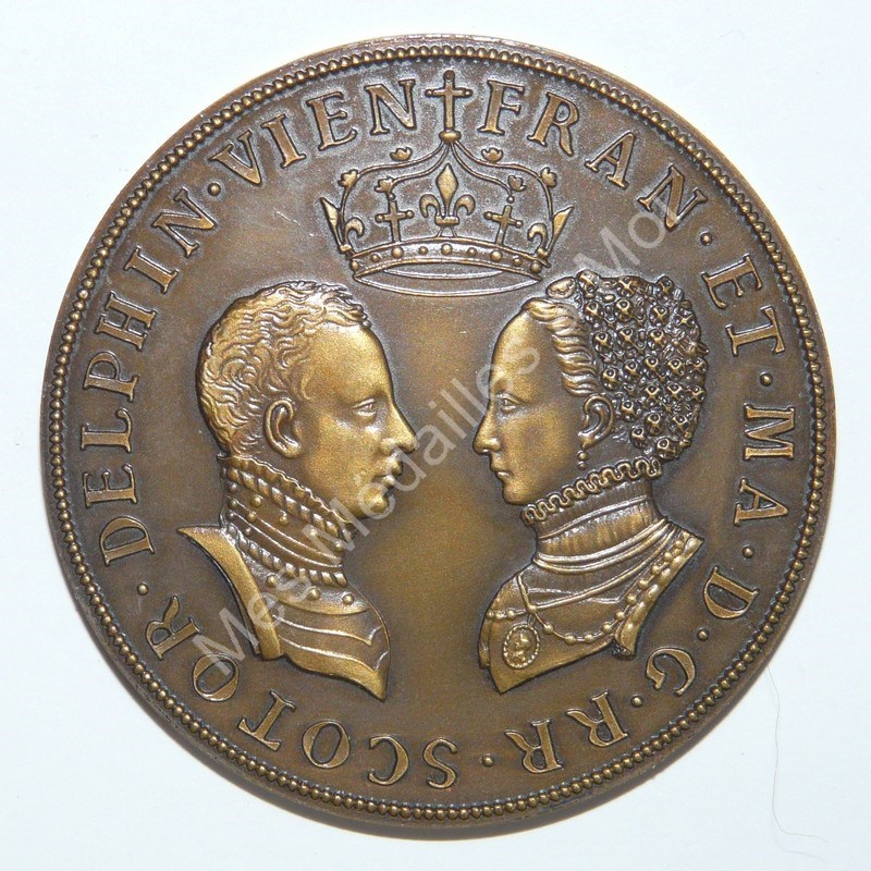 Mariage de François II et Marie Stuart - Refrappe (1558) Mariage de François II et Marie Stuart - Refrappe (1558)