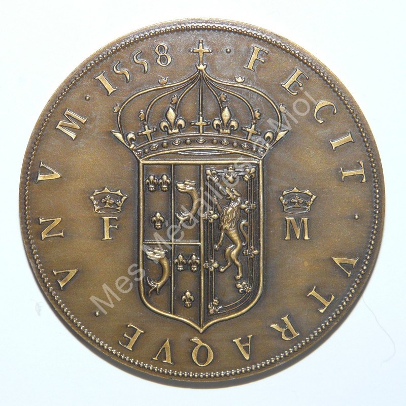 Mariage de François II et Marie Stuart - Refrappe (1558) Mariage de François II et Marie Stuart - Refrappe (1558)
