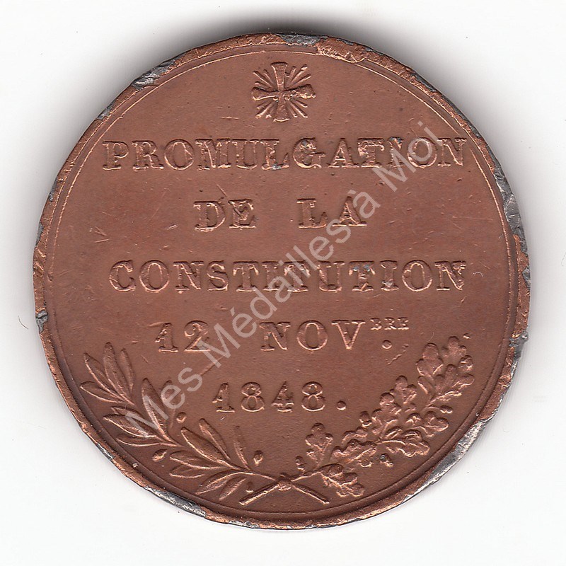 Promulgation de la Constitution - 1848 - COLLIGNON 842. Promulgation de la Constitution - 1848 - COLLIGNON 842.