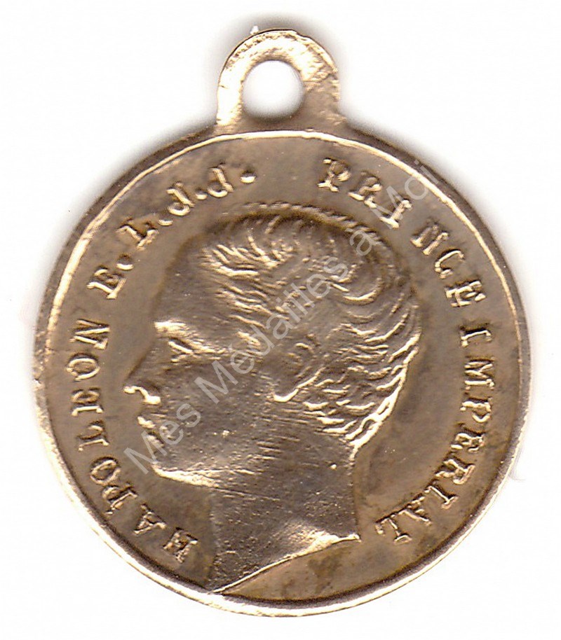 Napoléon IV - Médaillette de 1ère communion - 1868 (a) Napoléon IV - Médaillette de 1ère communion - 1868 (a)