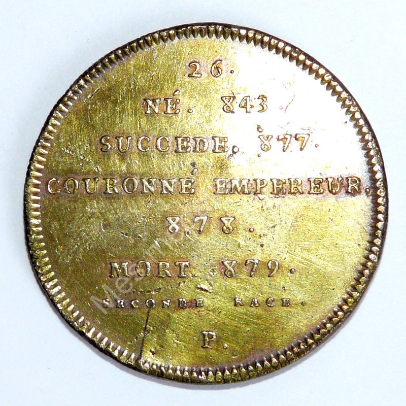 Louis II (le bègue) - série métallique des rois de France N° 26 Louis II (le bègue) - série métallique des rois de France N° 26