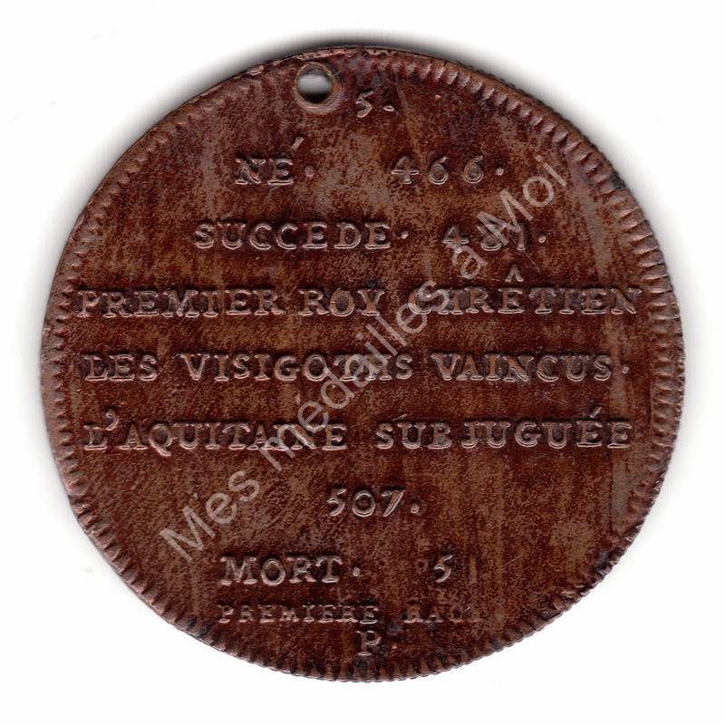Clovis - Série métallique des Rois de France N°5 - (481) Clovis - Série métallique des Rois de France N°5 - (481)