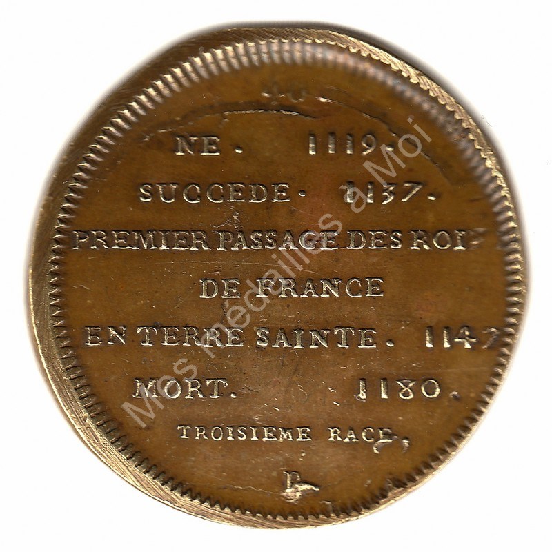 LOUIS VII - Série métallique des rois de France N° 40 - (1119) (2) LOUIS VII - Série métallique des rois de France N° 40 - (1119) (2)