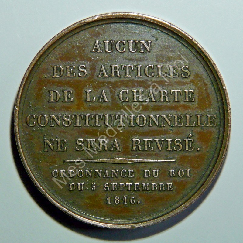 Louis XVIII - Confirmation de la Charte - 1816 Louis XVIII - Confirmation de la Charte - 1816