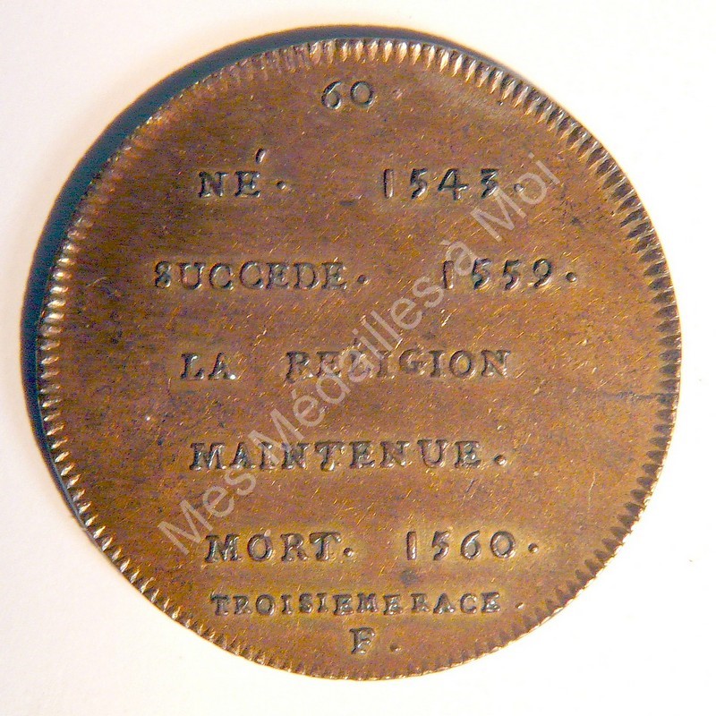 François II - Série métallique des rois de France N°60 (1543) François II - Série métallique des rois de France N°60 (1543)