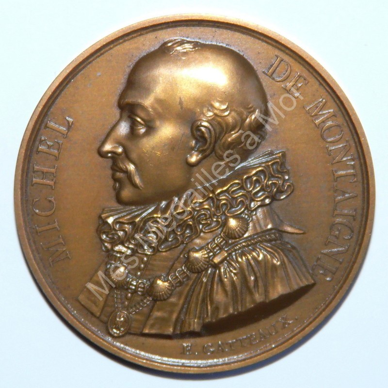 Michel de Montaigne - Galerie métallique - Gatteaux - 1817 Ref. Michel de Montaigne - Galerie métallique - Gatteaux - 1817 Ref.