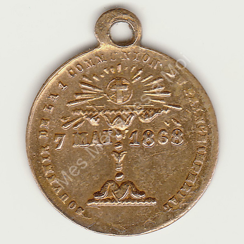 Napoléon IV - Médaillette de 1ère communion - 1868 (b) Napoléon IV - Médaillette de 1ère communion - 1868 (b)