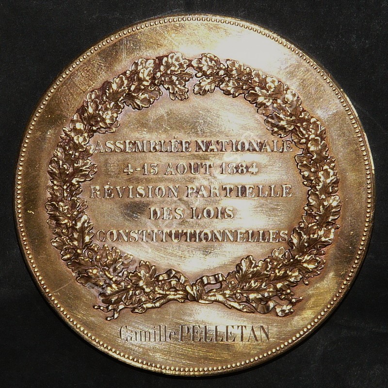 Assemblée Nationale - Révision partielle des lois constitutionnelles - 4-13 août 1884 - Attribuée à Camille Pelletan Assemblée Nationale - Révision partielle des lois constitutionnelles - 4-13 août 1884 - Attribuée à Camille Pelletan