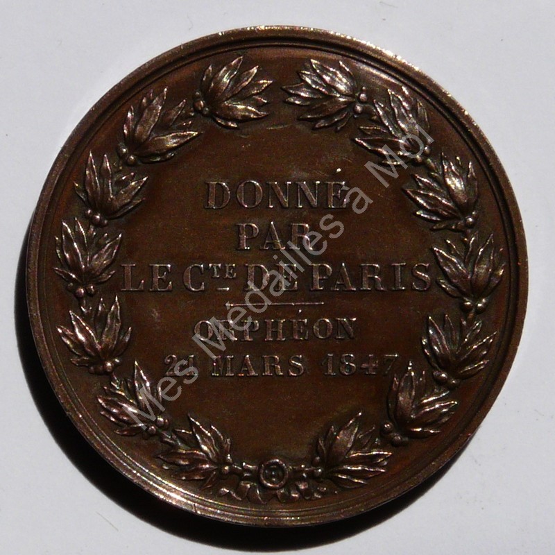 Louis-Philippe 1er - Comte de Paris - Orphéon - 1847 Louis-Philippe 1er - Comte de Paris - Orphéon - 1847