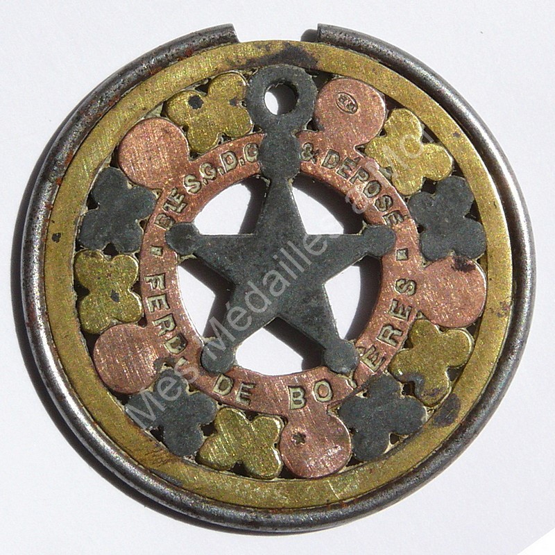 Médaille électromagnétique - Ferdinand de Boyères - Modèle étoile Médaille électromagnétique - Ferdinand de Boyères - Modèle étoile