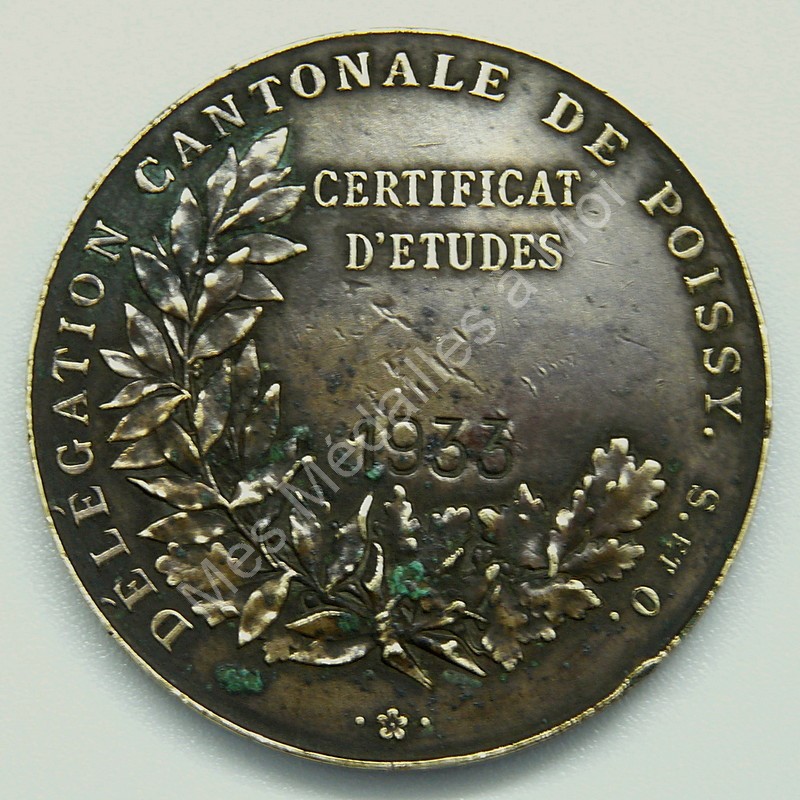Certificat d'études - Poissy - 1933 Certificat d'études - Poissy - 1933