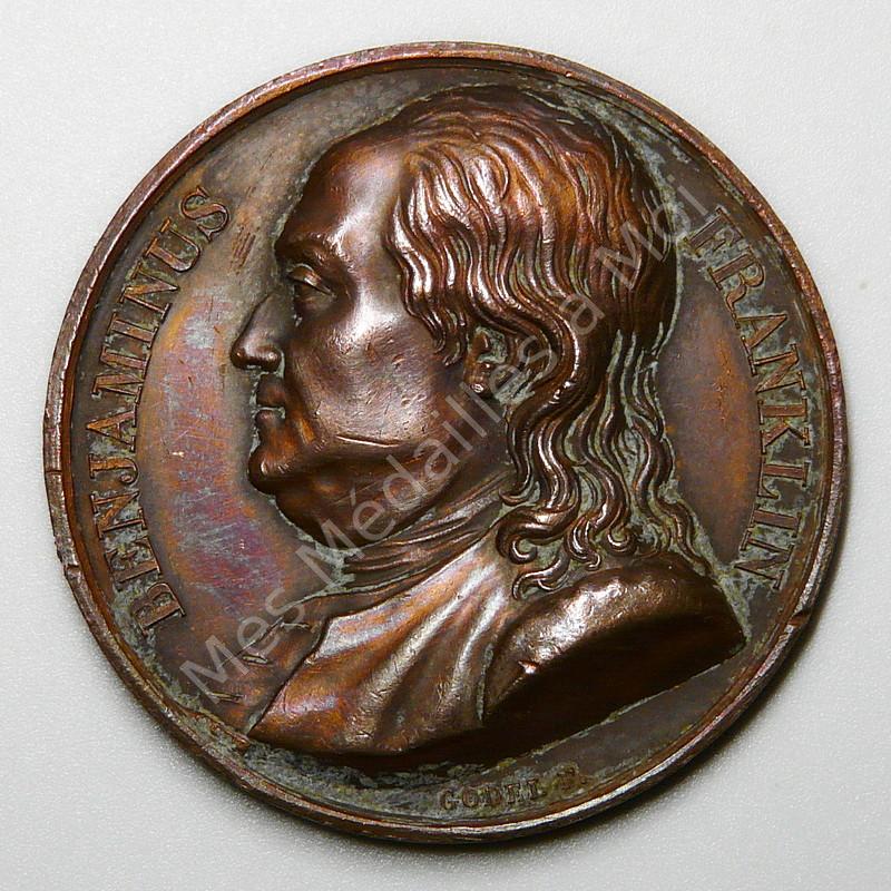 Benjamin Franklin - Series numismatica - 1819 Benjamin Franklin - Series numismatica - 1819